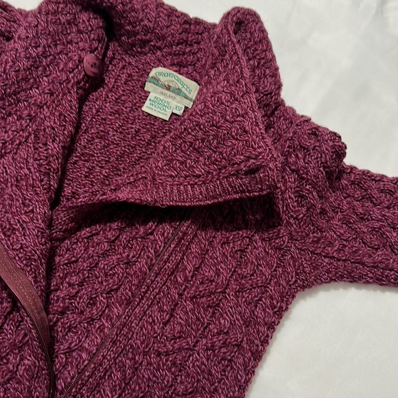 Aran Crafts Knit 100% merino wool cardigan/jacket - Picture 7 of 13